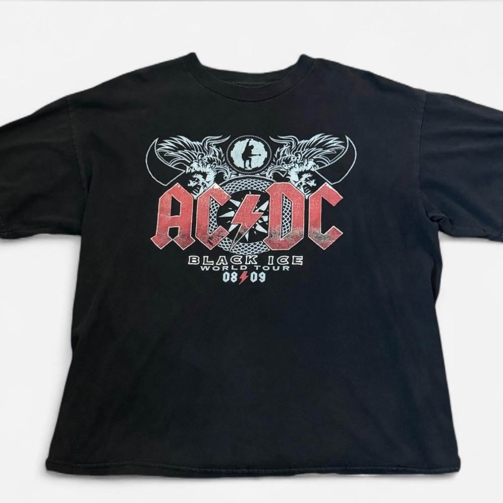 AC/DC Black Ice Tour Tee - Black and Red